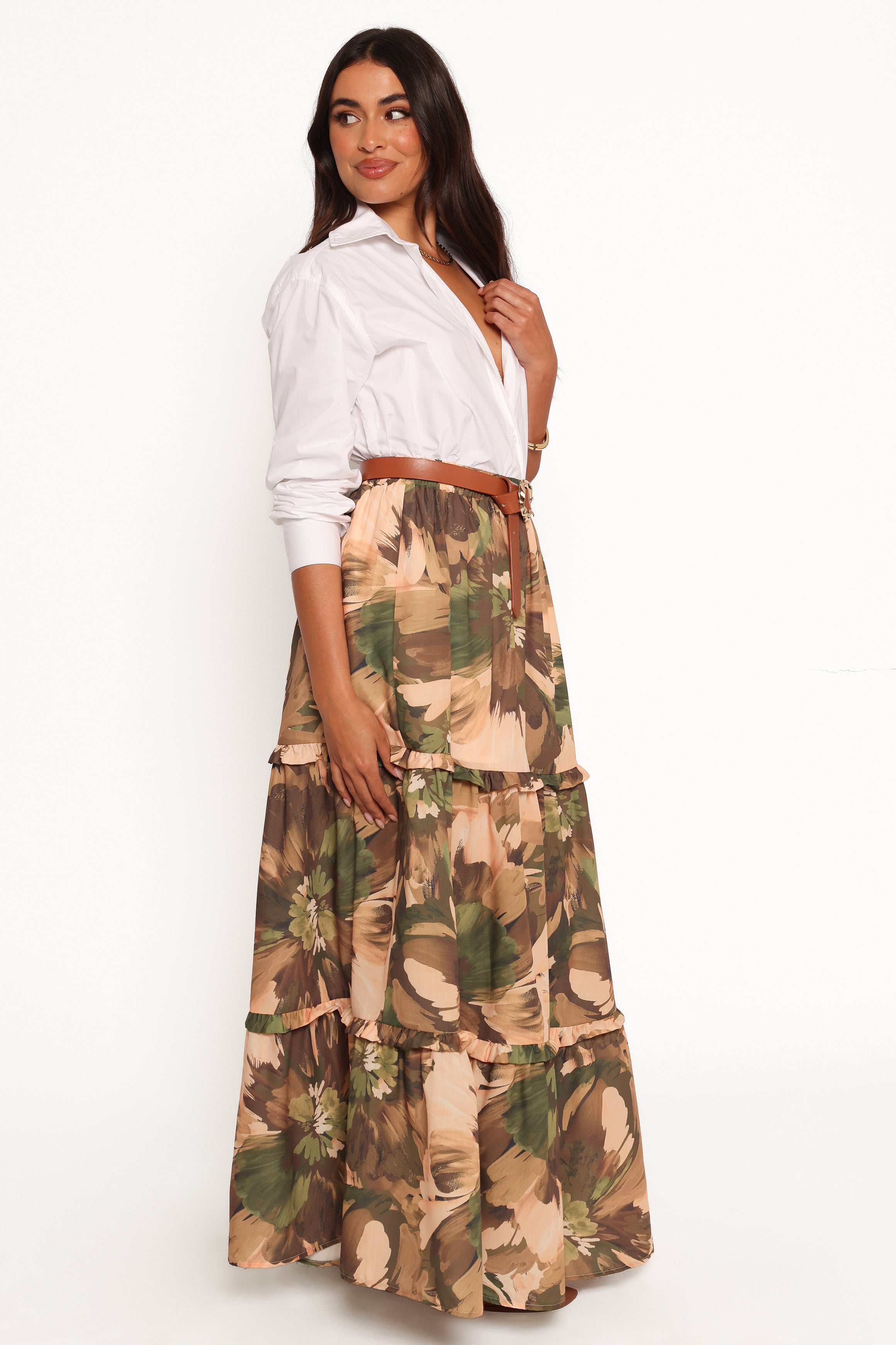Beth Midi Skirt - Dark Floral(XS)