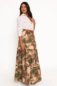Beth Midi Skirt - Dark Floral(XS)