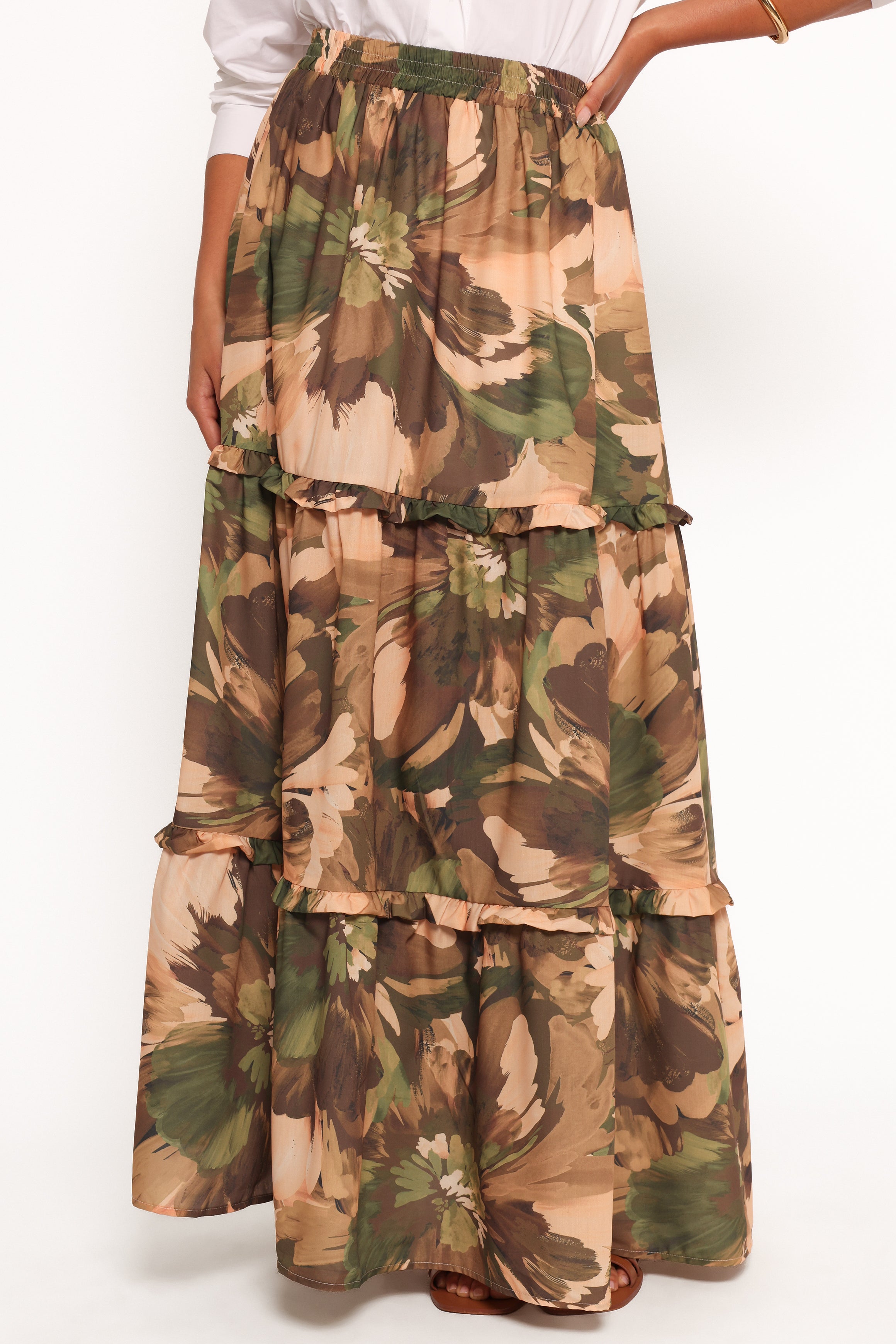 Beth Midi Skirt - Dark Floral(XS)