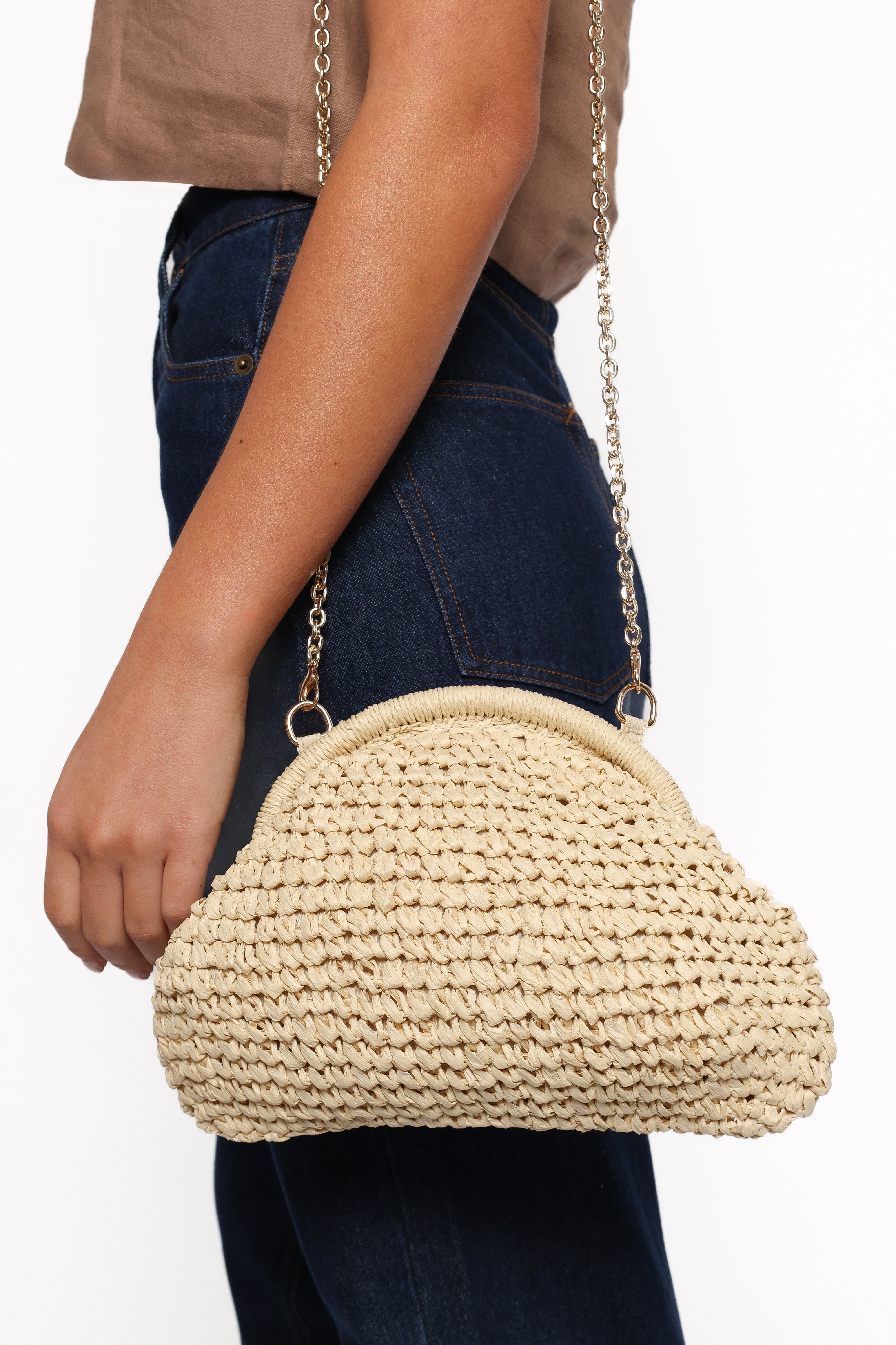 Bett Clutch Bag - Natural/Raffia