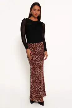 Cici Maxi Skirt - Leopard(XS)