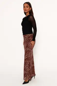 Cici Maxi Skirt - Leopard(XS)