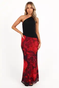 Cici Maxi Skirt - Rose Print(XS)