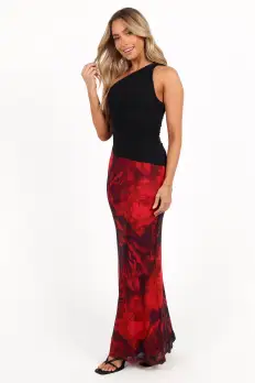 Cici Maxi Skirt - Rose Print(XS)