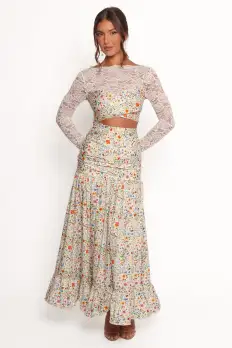 Dara Maxi Skirt - Garden Floral(XS)