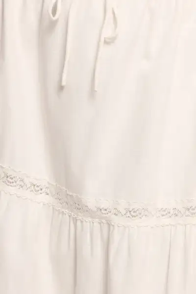 Darlia Tiered Maxi Skirt - White(XS)
