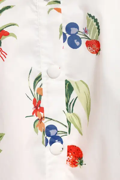 Geneva Midi Skirt - Off White Red(XS)
