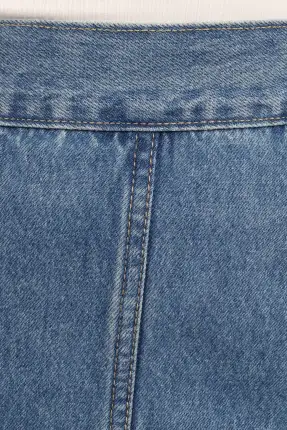 Gwen Denim Skirt - Mid Wash Denim(XS)