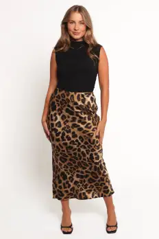 Kaia Midi Skirt - Leopard(S)