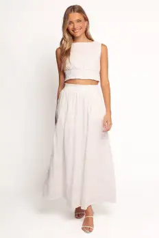 Kimora Maxi Skirt - White(XS)