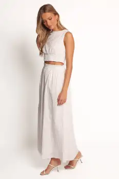 Kimora Maxi Skirt - White(XS)