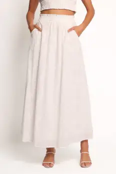 Kimora Maxi Skirt - White(XS)
