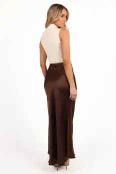 Kora Midi Skirt - Brown(S)