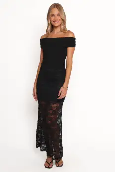 Laken Sheer Lace Maxi Skirt - Black(XS)