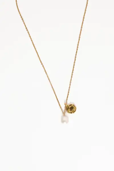 Lavinia Necklace - Gold/Pearl - One Size