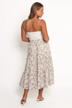Lennon Maxi Skirt - Brown Ivory(XS)