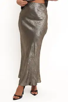 Lizzie Midi Skirt - Dark Bronze(S)