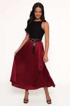Lysandra Maxi Skirt - Burgundy(XS)