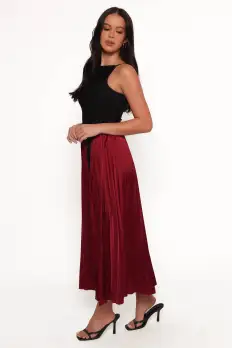Lysandra Maxi Skirt - Burgundy(XS)