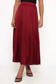 Lysandra Maxi Skirt - Burgundy(XS)