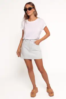 Malibu Mini Skirt - Blue Bell Stripe(24)