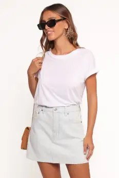 Malibu Mini Skirt - Blue Bell Stripe(24)