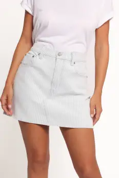 Malibu Mini Skirt - Blue Bell Stripe(24)