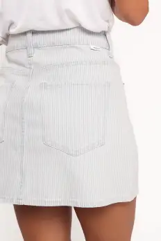 Malibu Mini Skirt - Blue Bell Stripe(24)
