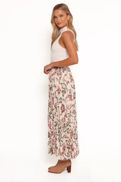Michael Pleated Midi Skirt - Paisley Floral(XS)