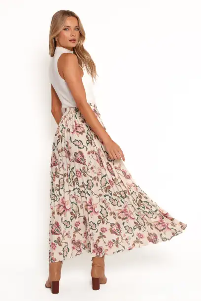 Michael Pleated Midi Skirt - Paisley Floral(XS)
