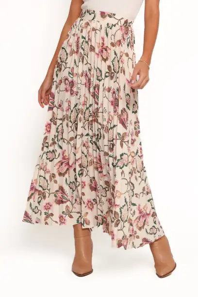 Michael Pleated Midi Skirt - Paisley Floral(XS)