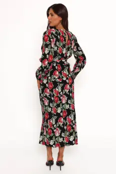 Minelli Pleat Midi Skirt - Black Rose(XS)