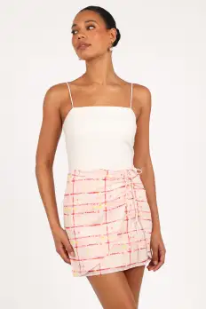 Mirha Mini Skirt - Sunset Check(XS)