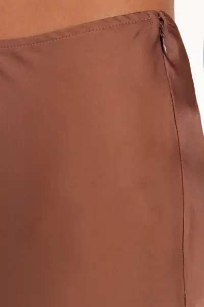 Nellie Satin Midi Skirt - Banksia Brown(XS)