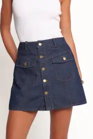 Presley Denim Skort - Dark Denim(XS)
