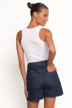 Presley Denim Skort - Dark Denim(XS)