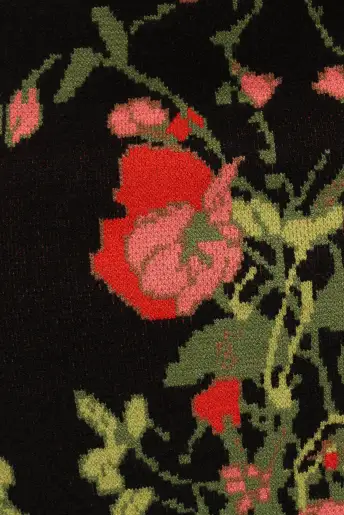 Reeva Knit Skirt - Black Floral(S)
