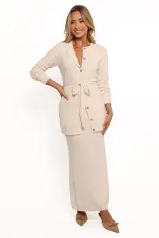 Rowee Boucle Knit Midi Skirt - White(S)