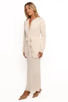 Rowee Boucle Knit Midi Skirt - White(S)