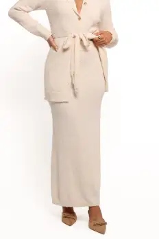 Rowee Boucle Knit Midi Skirt - White(S)