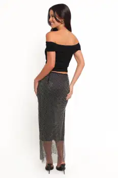 Sherida Midi Skirt - Black(S)