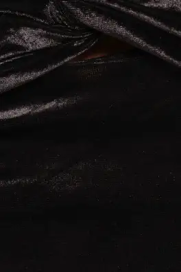 Suri Velvet Maxi Skirt - Black(XS)