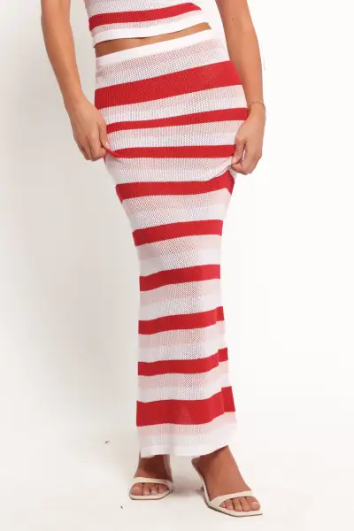 Zyon Midi Skirt - Red Multi(XS)