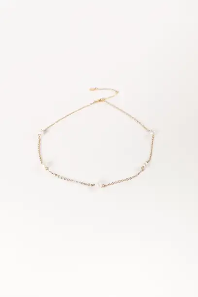 Kealy Pearl Necklace - Gold - One Size