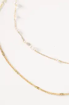 Nina Layered Necklace - Gold - One Size
