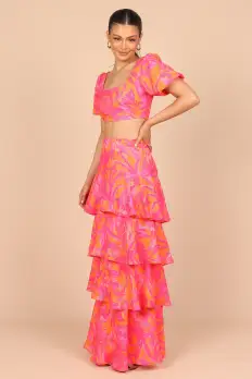 Addison Maxi Skirt - Pink Tropics(XS)
