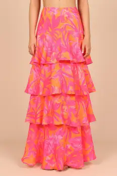 Addison Maxi Skirt - Pink Tropics(XS)