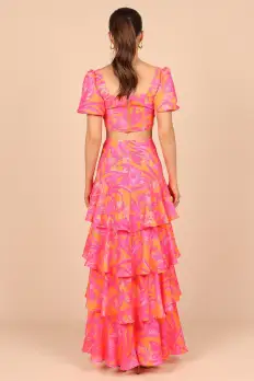 Addison Maxi Skirt - Pink Tropics(XS)