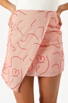 Avery Mini Skirt - Pink Swirl(XS)
