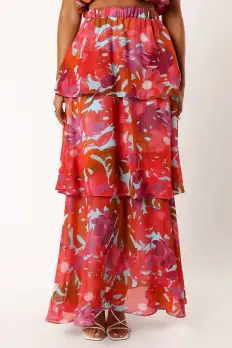 Blaise Frill Skirt - Pink Azalea(XS)